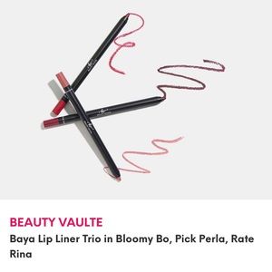 Brand New BEAUTY VAULTE Baya Lip Liner Trio in Bloomy Bo, Pick Perla, Rate Rina